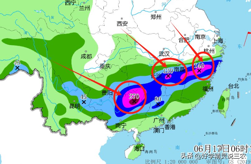 新一轮强降雨中心已定，大雨暴雨雨分布如下,明日18~19号天气预报-全国16至18号大雨预报