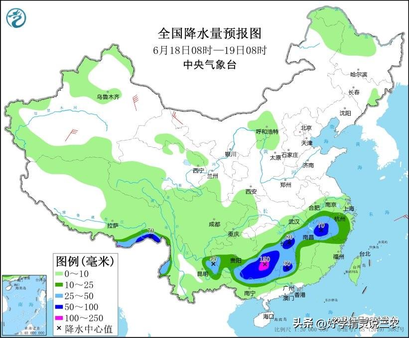 新一轮强降雨中心已定，大雨暴雨雨分布如下,明日18~19号天气预报-全国16至18号大雨预报