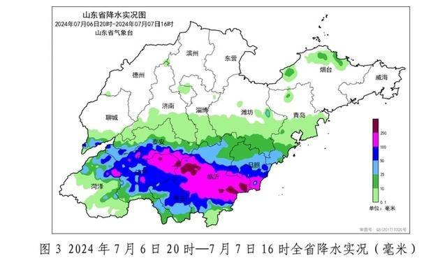 原创            山东13市再迎降雨，22个站点过程降雨量超250毫米最大351.3毫米-山东降雨量分布图最新
