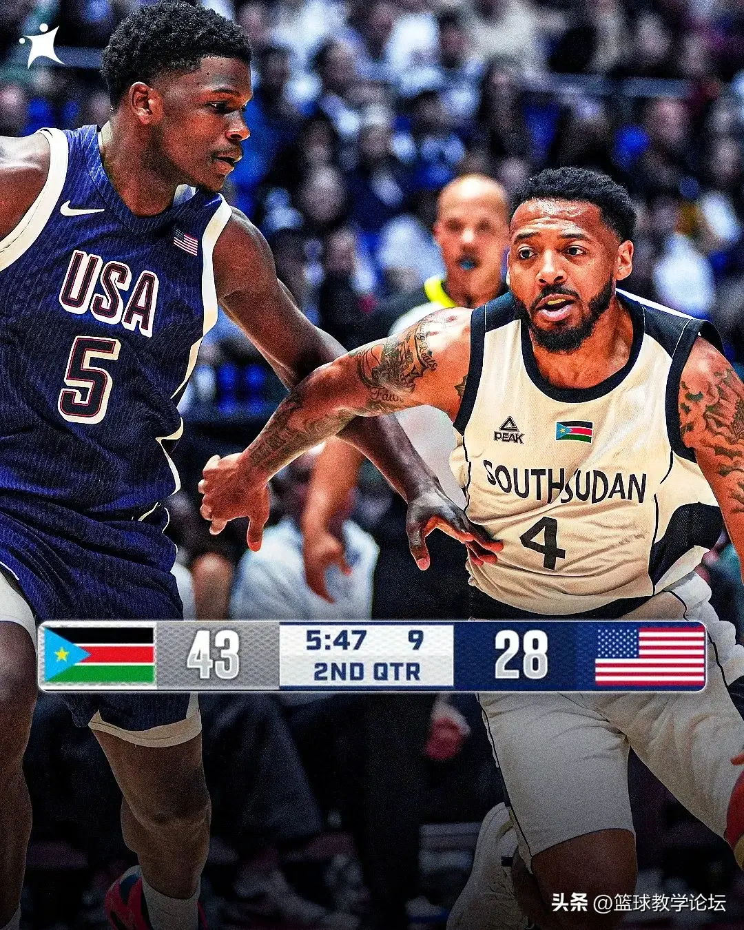 詹姆斯上篮绝杀！美国队1分险胜南苏丹！CBA外援和库里对飚三分-詹姆斯带领美国队