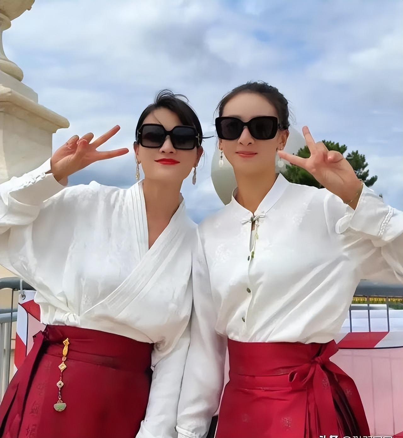 叶一茜母女现身巴黎，穿马面裙引老外围观，森碟身大头小下巴抢镜-叶一茜5到34岁