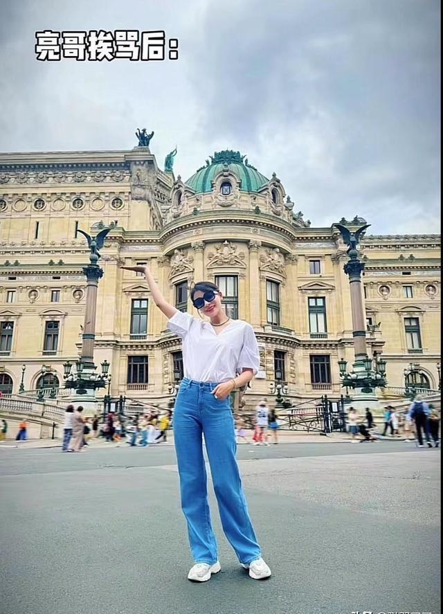 叶一茜母女现身巴黎，穿马面裙引老外围观，森碟身大头小下巴抢镜-叶一茜5到34岁