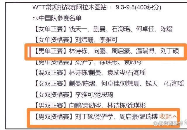 唏嘘!国乒选手遭WTT正式除名,王楚钦陪练兼好友,疑似退役-男乒王楚钦