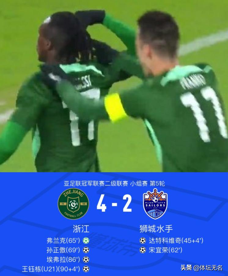 随着浙江4-2逆转狮城水手，亚冠二级积分榜出炉！-浙江高新技术产品出口竞争力研究