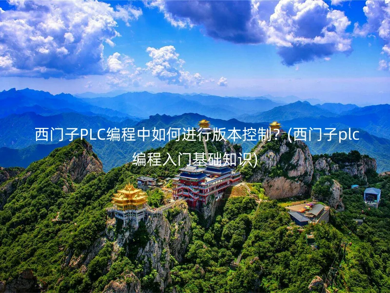  西门子PLC编程中如何进行版本控制？(西门子plc编程入门基础知识)
