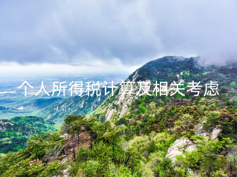 个人所得税计算及相关考虑